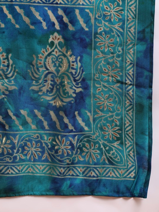 ethnic motifs printed thread work straight kurta with trouser & dupatta ethnic motifs printed thread work straight kurta with trouser & dupatta